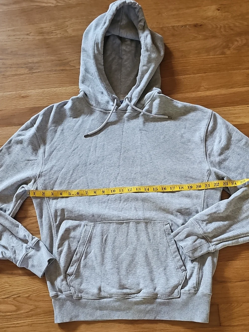 J. Crew Knit Goods Gray Pullover Long Sleeve Hoodie Sweatshirt Men's Medium